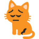 pensive cat emoji